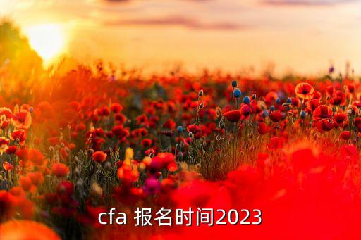 cfa 報(bào)名時(shí)間2023