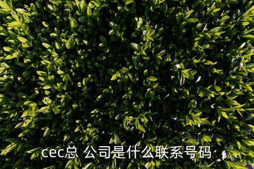 cec總 公司是什么聯(lián)系號碼