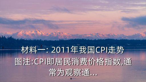 材料一: 2011年我國CPI走勢圖注:CPI即居民消費(fèi)價(jià)格指數(shù),通常為觀察通...