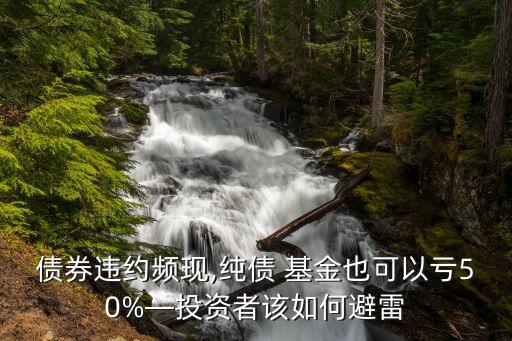 債券違約頻現(xiàn),純債 基金也可以虧50%—投資者該如何避雷