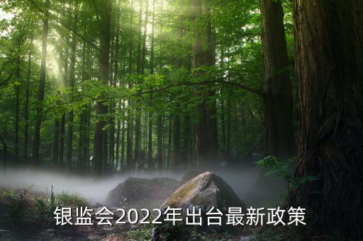 銀監(jiān)會(huì)2022年出臺(tái)最新政策