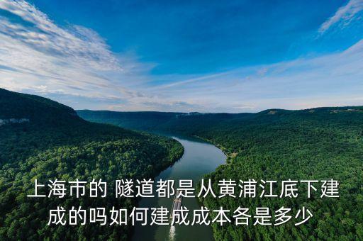  上海市的 隧道都是從黃浦江底下建成的嗎如何建成成本各是多少