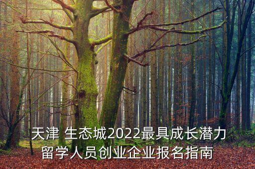  天津 生態(tài)城2022最具成長潛力留學(xué)人員創(chuàng)業(yè)企業(yè)報(bào)名指南