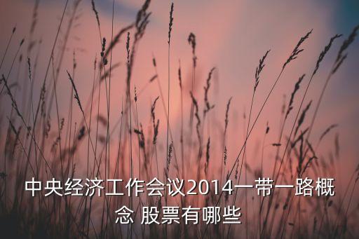 中央經(jīng)濟(jì)工作會(huì)議2014一帶一路概念 股票有哪些