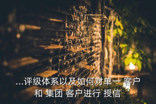 ...評(píng)級(jí)體系以及如何對(duì)單一 客戶和 集團(tuán) 客戶進(jìn)行 授信