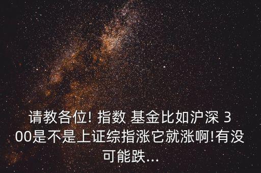 請教各位! 指數(shù) 基金比如滬深 300是不是上證綜指漲它就漲啊!有沒可能跌...