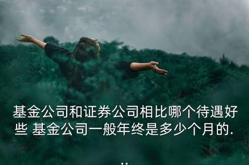  基金公司和證券公司相比哪個待遇好些 基金公司一般年終是多少個月的...