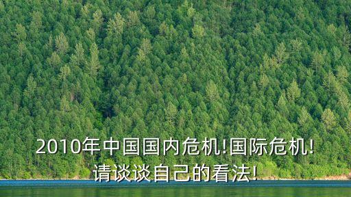 2010年中國(guó)國(guó)內(nèi)危機(jī)!國(guó)際危機(jī)!請(qǐng)談?wù)勛约旱目捶?