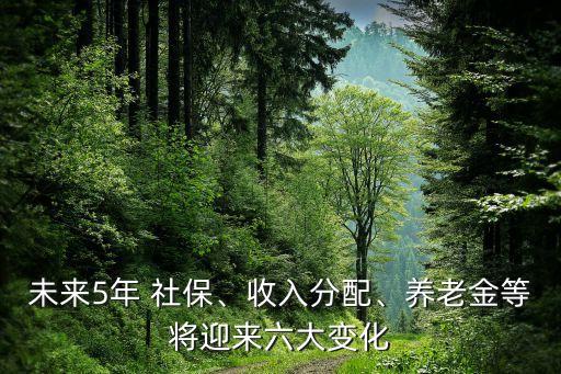 未來5年 社保、收入分配、養(yǎng)老金等將迎來六大變化