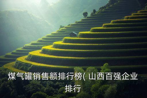 煤氣罐銷售額排行榜( 山西百?gòu)?qiáng)企業(yè)排行