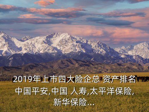 2019年上市四大險企總 資產(chǎn)排名中國平安,中國 人壽,太平洋保險,新華保險...