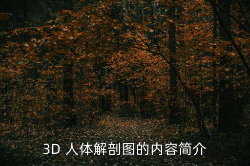 3D 人體解剖圖的內(nèi)容簡介