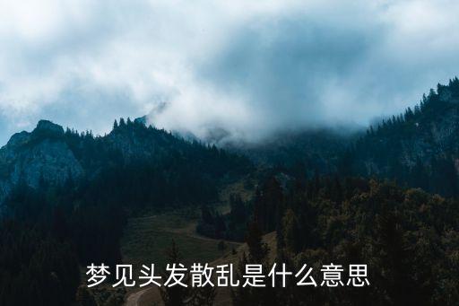 夢(mèng)見(jiàn)頭發(fā)散亂是什么意思