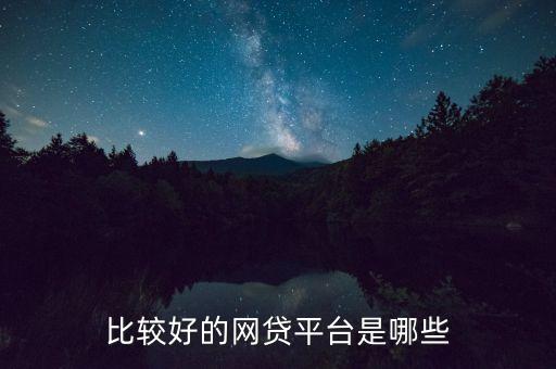 比較好的網(wǎng)貸平臺(tái)是哪些