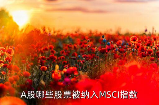 A股哪些股票被納入MSCI指數(shù)