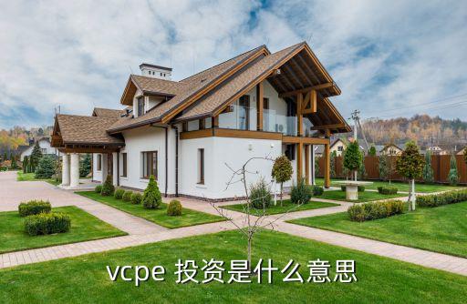 vcpe 投資是什么意思