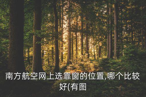 南方航空網(wǎng)上選靠窗的位置,哪個比較好(有圖