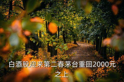 白酒股迎來第二春茅臺重回2000元之上