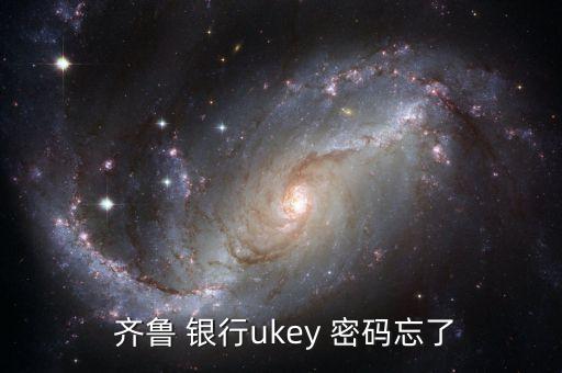  齊魯 銀行ukey 密碼忘了