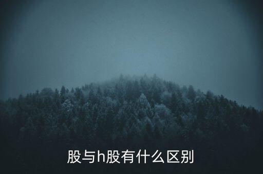 股與h股有什么區(qū)別