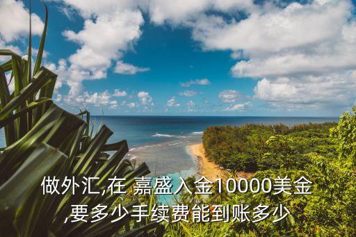 做外匯,在 嘉盛入金10000美金,要多少手續(xù)費(fèi)能到賬多少