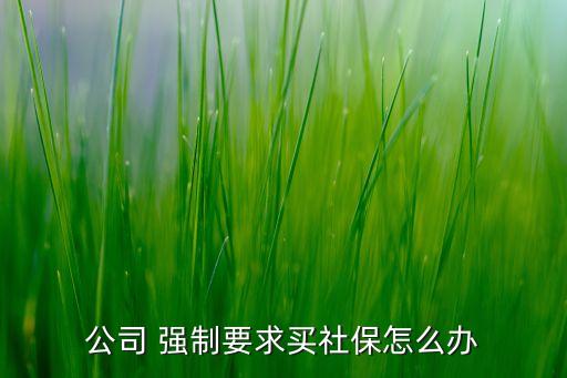 公司 強(qiáng)制要求買(mǎi)社保怎么辦