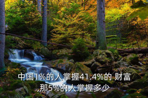 中國1%的人掌握41.4%的 財富,那5%的人掌握多少