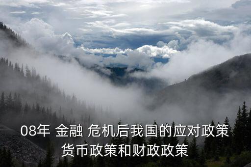 08年 金融 危機(jī)后我國(guó)的應(yīng)對(duì)政策貨幣政策和財(cái)政政策