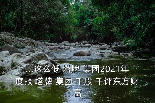 ...這么低 塔牌 集團(tuán)2021年度報(bào) 塔牌 集團(tuán) 千股 千評(píng)東方財(cái)富