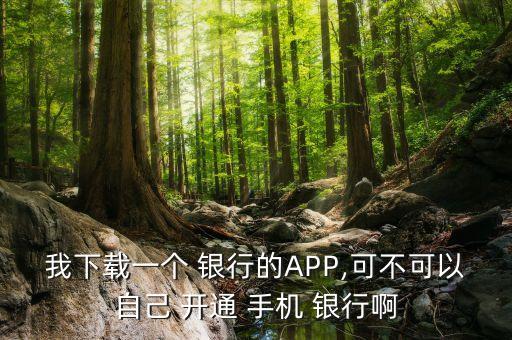 我下載一個 銀行的APP,可不可以自己 開通 手機 銀行啊