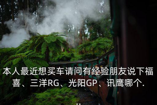 本人最近想買車請(qǐng)問有經(jīng)驗(yàn)朋友說下福喜、三洋RG、光陽GP、訊鷹哪個(gè)...