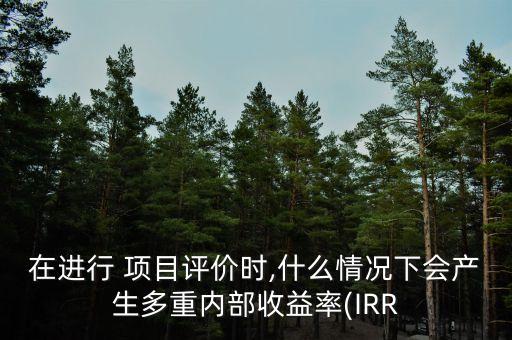 在進行 項目評價時,什么情況下會產(chǎn)生多重內(nèi)部收益率(IRR