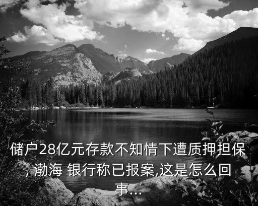 儲戶28億元存款不知情下遭質(zhì)押擔(dān)保, 渤海 銀行稱已報案,這是怎么回事...