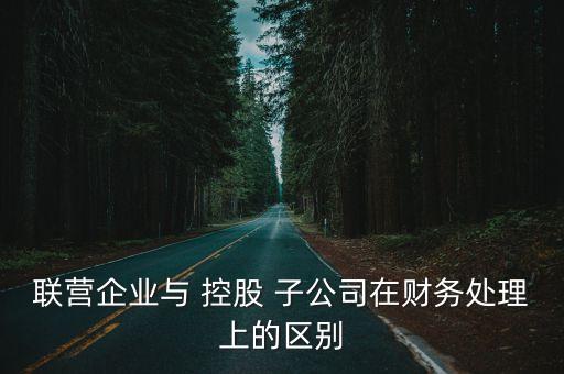 聯(lián)營(yíng)企業(yè)與 控股 子公司在財(cái)務(wù)處理上的區(qū)別