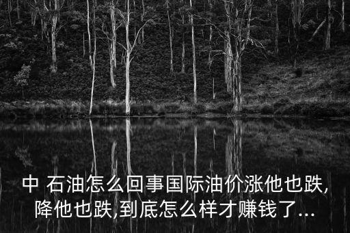 中 石油怎么回事國際油價漲他也跌,降他也跌,到底怎么樣才賺錢了...