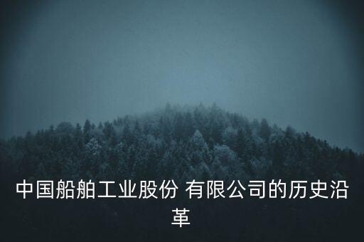 中國船舶工業(yè)股份 有限公司的歷史沿革