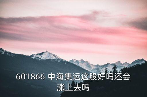 601866 中海集運(yùn)這股好嗎還會(huì)漲上去嗎