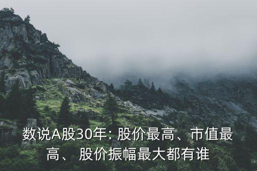 數(shù)說A股30年: 股價最高、市值最高、 股價振幅最大都有誰