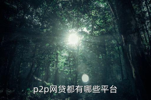 p2p網(wǎng)貸都有哪些平臺(tái)