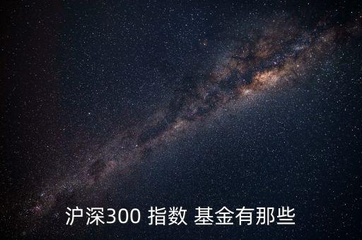 滬深300 指數 基金有那些