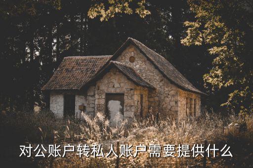 對公賬戶轉私人賬戶需要提供什么