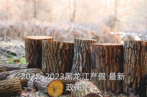 2022~2023黑龍江產(chǎn)假 最新 政策