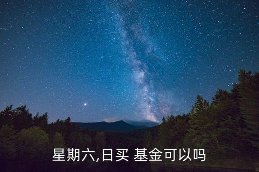 星期六,日買(mǎi) 基金可以嗎