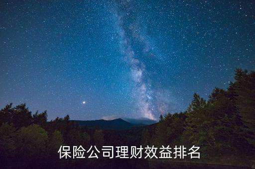  保險(xiǎn)公司理財(cái)效益排名