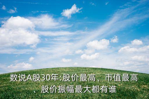 數(shù)說A股30年:股價(jià)最高、市值最高、股價(jià)振幅最大都有誰